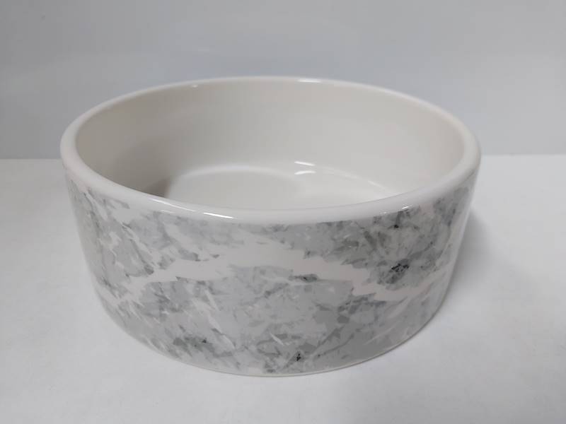 Miska ceramiczna dla psa z motywem marmuru 16x6cm