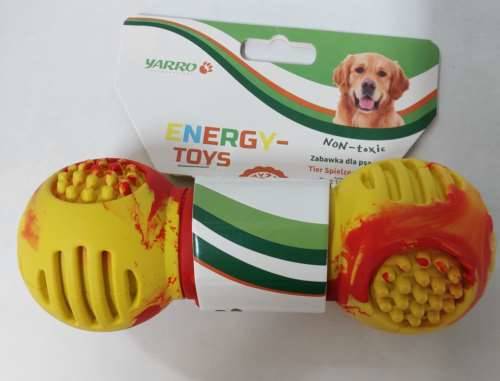 Hantel FIRE dla psa z masującymi wypustkami 17,5cm