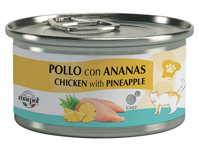 Monobiałkowa Mokra Karma Dla Kota kur i ananas 80g