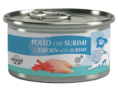 Monobiałkowa Mokra Karma Dla Kota kur z surimi 80g
