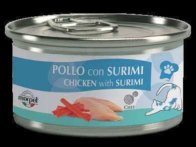 Monobiałkowa Mokra Karma Dla Kota kur z surimi 80g