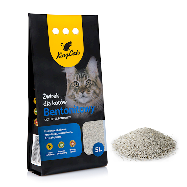 Żwirek dla kotów bentonitowy 5l KingCats