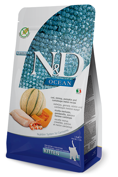 N&D Ocean Kitten cod,shrimp,pumpkin&cantalup 1,5kg