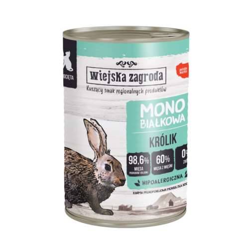 Wiejska Zagroda mono karma dla kociąt Królik 400gr