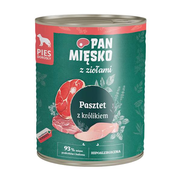 Pan Mięsko z Ziołami Pasztet z królikiem 800gr