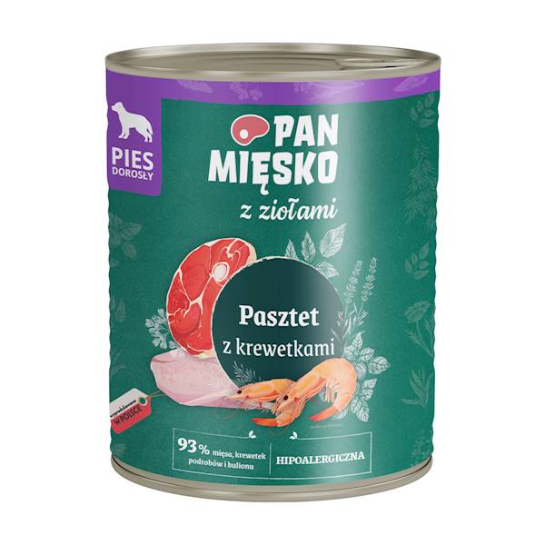 Pan Mięsko z Ziołami Pasztet z krewetkami 800gr