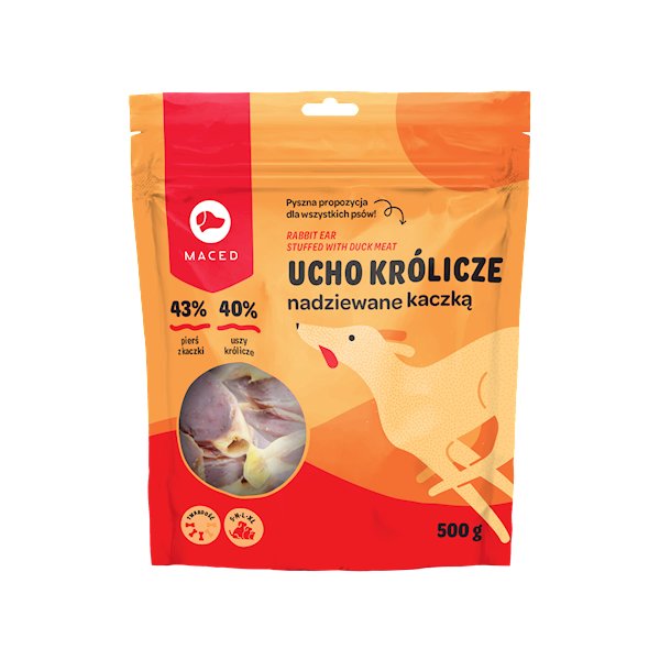 SM UCHO KRÓLICZE NADZIEWANE KACZKĄ 500g