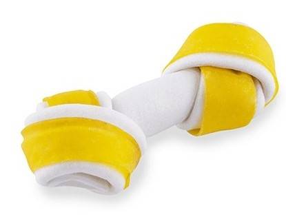 Maced KO Kość Wiązana Biał-Żółta 11cm
