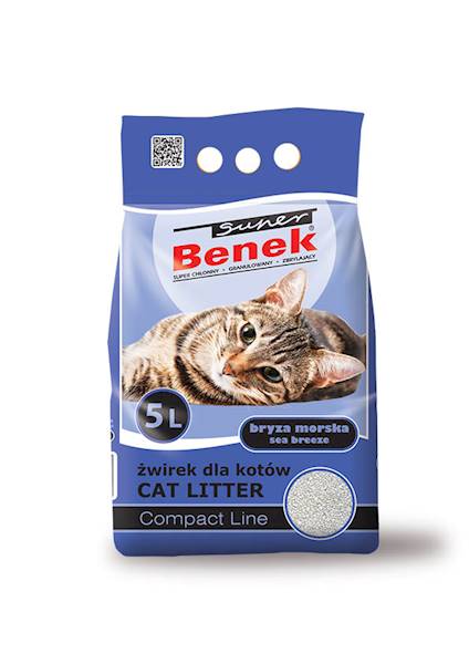 Żwirek Super Benek Compact Bryza Morska 5L Active