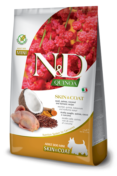 N&D Dog Quinoa Skin&Coat Quail,coconut mini 800 gr
