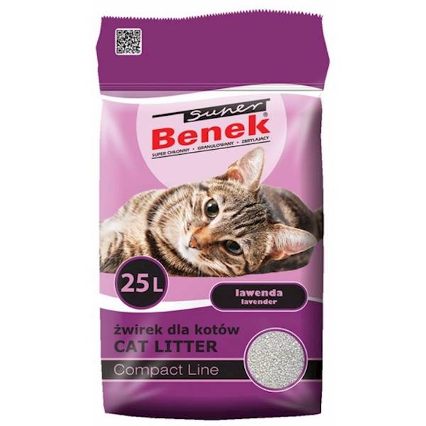 Żwirek Super Benek Compact Lawenda 25 L Active