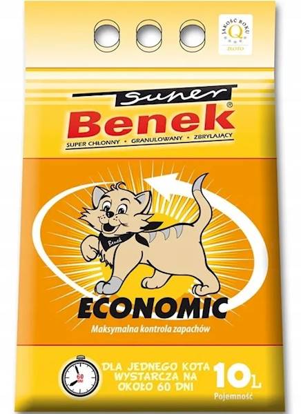 Żwirek dla kota Super Benek ECONOMIC 10 L