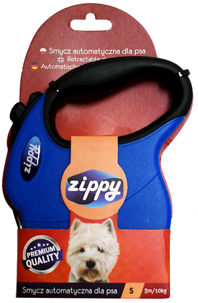 ZIPPY Smycz dla psa automat basic czerwona S
