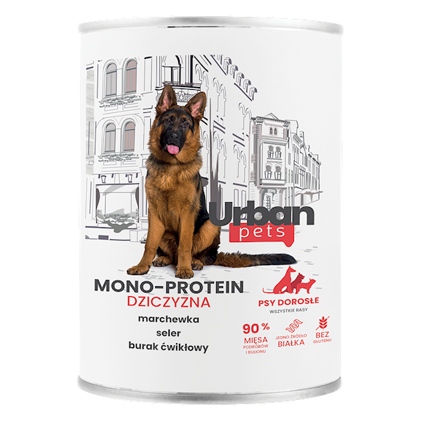 Karma mokra Urban Pets Mono Protein dziczyzna 400g