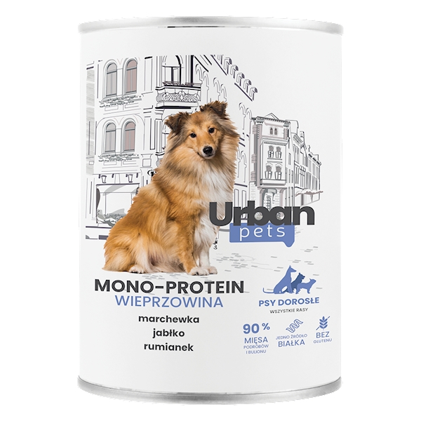 Karma mokra Urban Pets Mono Protein wieprzowi 800g