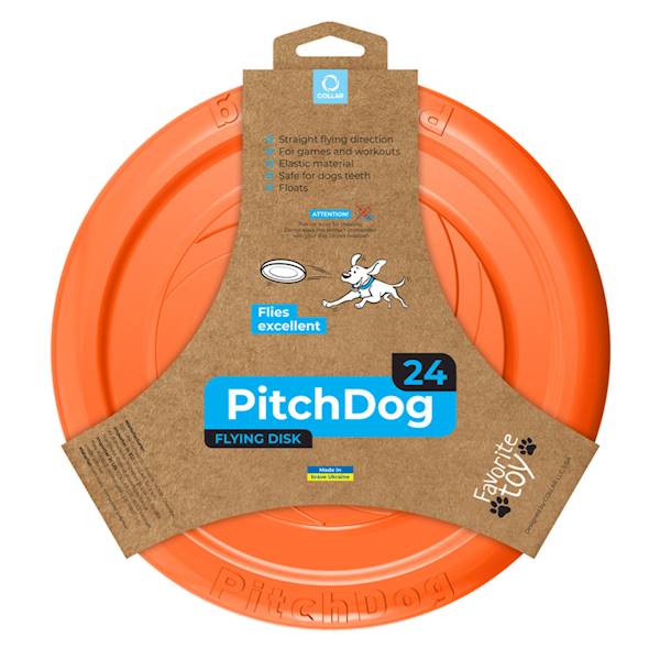 PitchDog latający dysk, średnica 24 cm pomarańczow