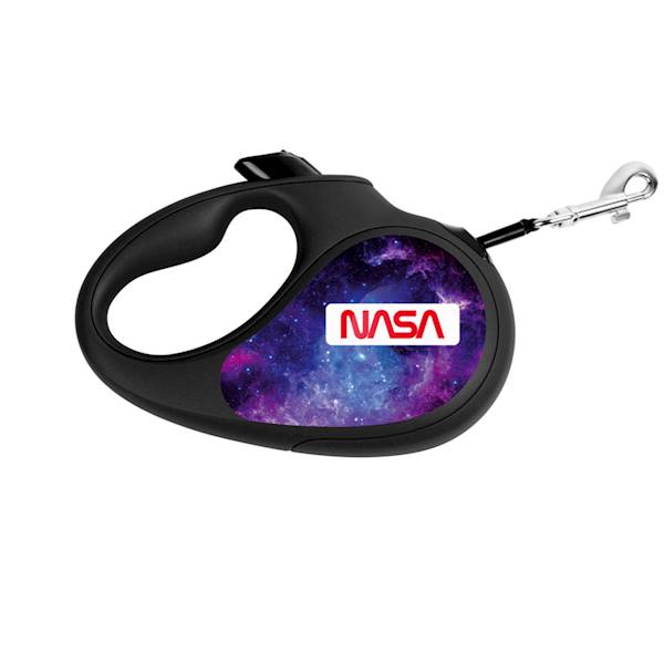 WAUDOG smycz automat."NASA21"  M do 25kg 5m czarna