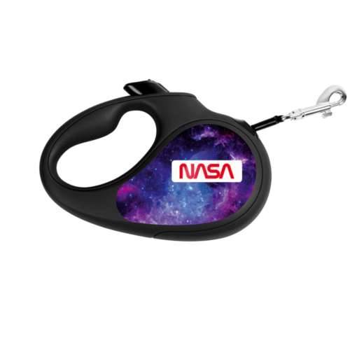 WAUDOG smycz automat."NASA21"  M do 25kg 5m czarna