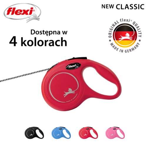 Smycz Flexi Classic linka XS 3m 8kg różowa