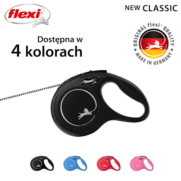 Smycz Flexi Classic linka XS 3m 8kg czarna
