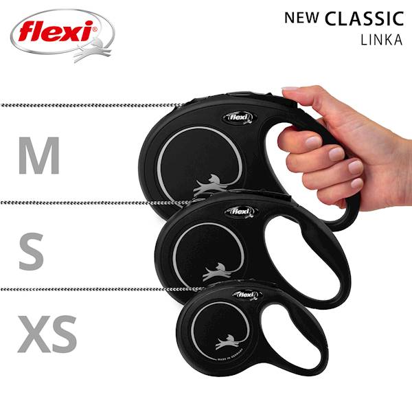 Smycz Flexi Classic linka XS 3m 8kg czarna