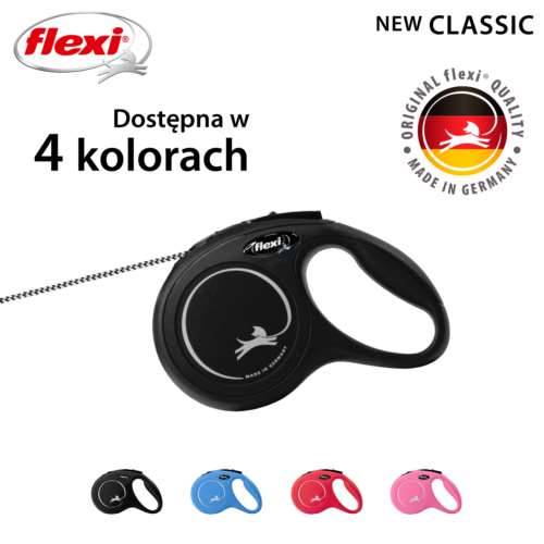 Smycz Flexi Classic linka XS 3m 8kg czarna
