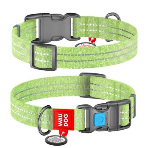 WAUDOG obroża z QR,15 mm na 25-35 cm jasnozielon S