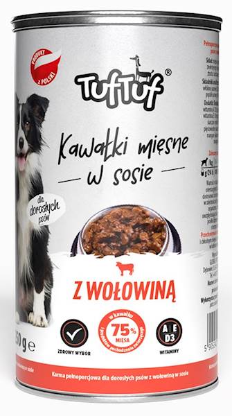TUF TUF puszka bogata w wołowinę 1250 gram