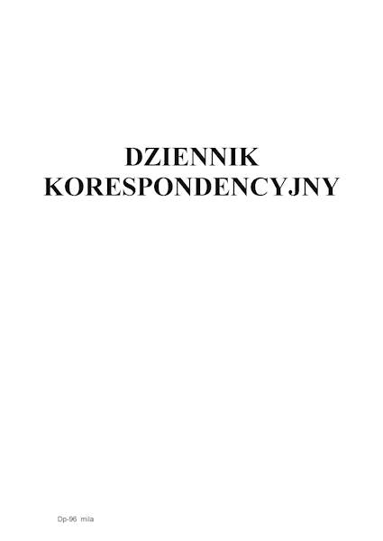 Dziennik korespondencyjny A4/96