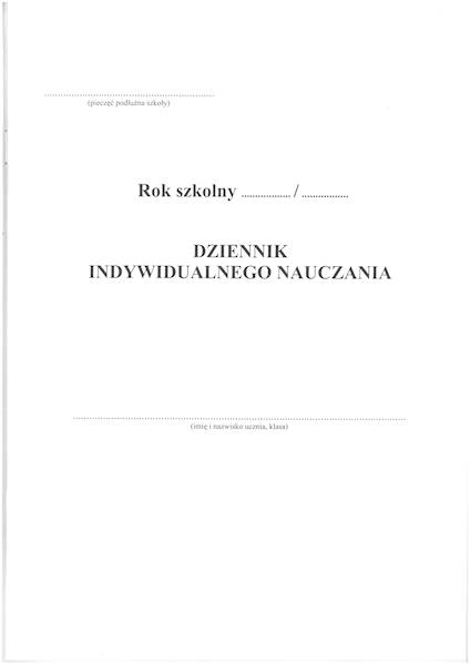 Dziennik indywidualnego nauczania MEN-I/30 DIN
