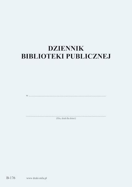 Dziennik biblioteki publicznej B-176