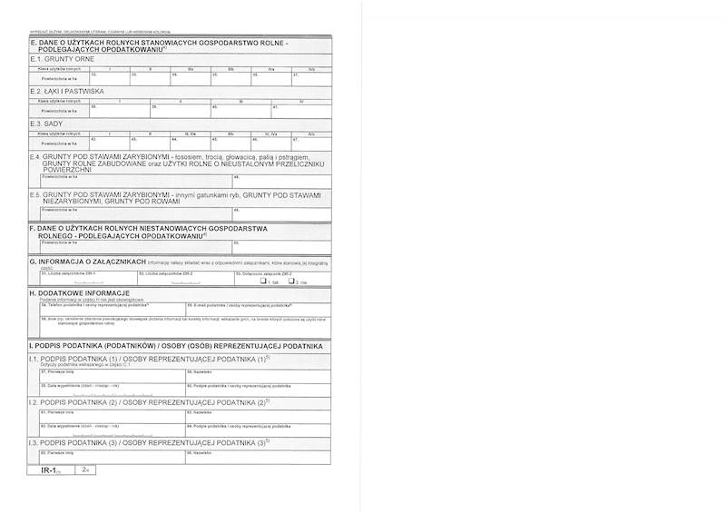Informacja o gruntach IR-1