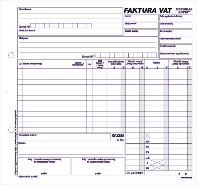 Faktura VAT 2/3A4 OK/80 F-230