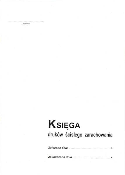 Księga druków ścisłego zarachowania 24 kartki