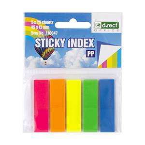 Zakładki indeksujące Pet 45x12mm 5x25szt.