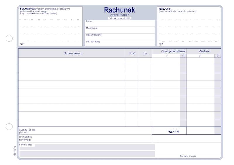 Rachunek A6/80k./samokopia