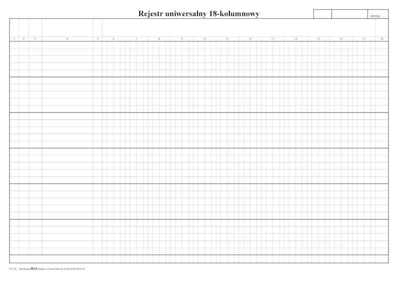 Rejestr uniwersalny A3/80k./