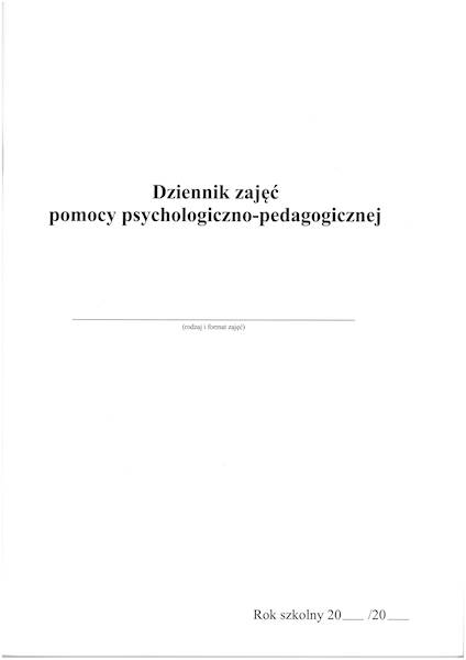 Dziennik zajęć pomocy psychologiczno pedagogicznej
