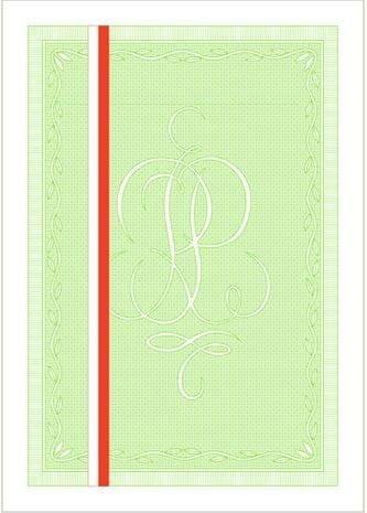 Gilosz świadectwa zielony A4 z paskiem