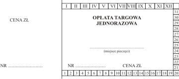 Opłata targowa numerowana /100k./