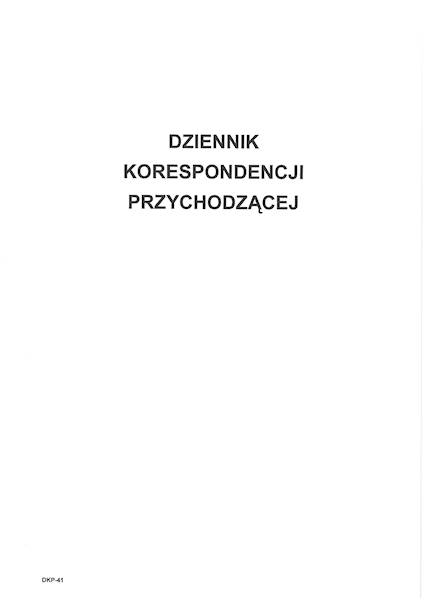 Dziennik korespondencji przychodzącej DKP-41 200k.