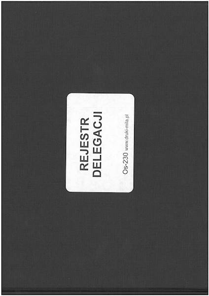 Rejestr delegacji Os-230 A4 tw. opr