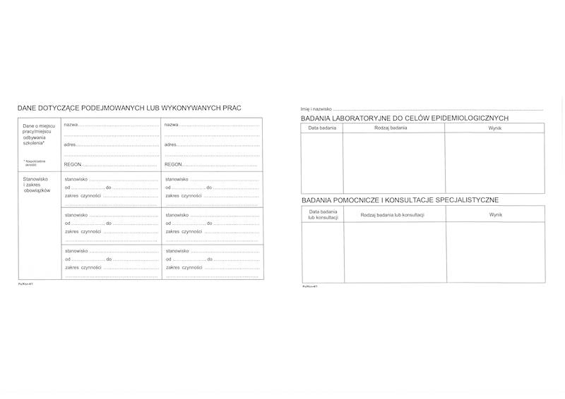 Karta badań do celów sanitarno-epidemiol. KSN-4/1