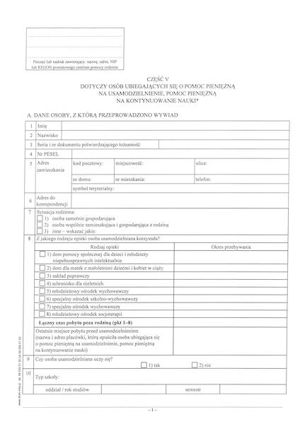 Wywiad środowiskowy część V op. 100 szt.