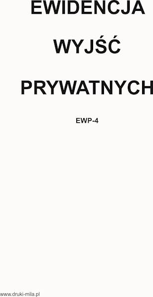 Ewidencja wyjść prywatnych A4 100k. t.o.