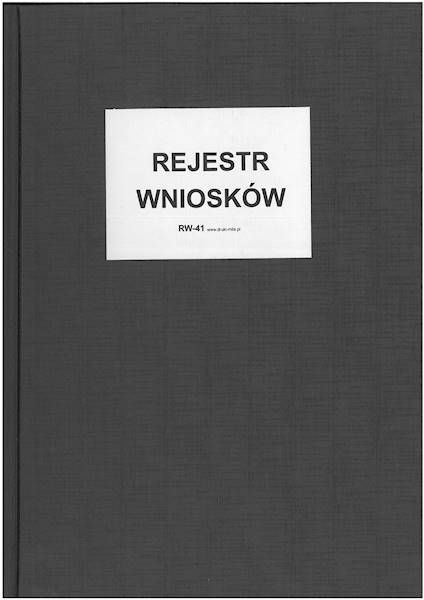 Rejestr wniosków A4 100k. RW-41