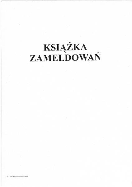 Książka zameldowań 24k.