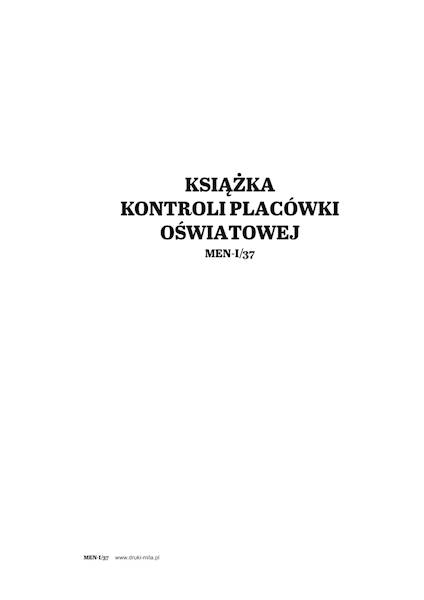 Księga kontroli placówki oświatowej