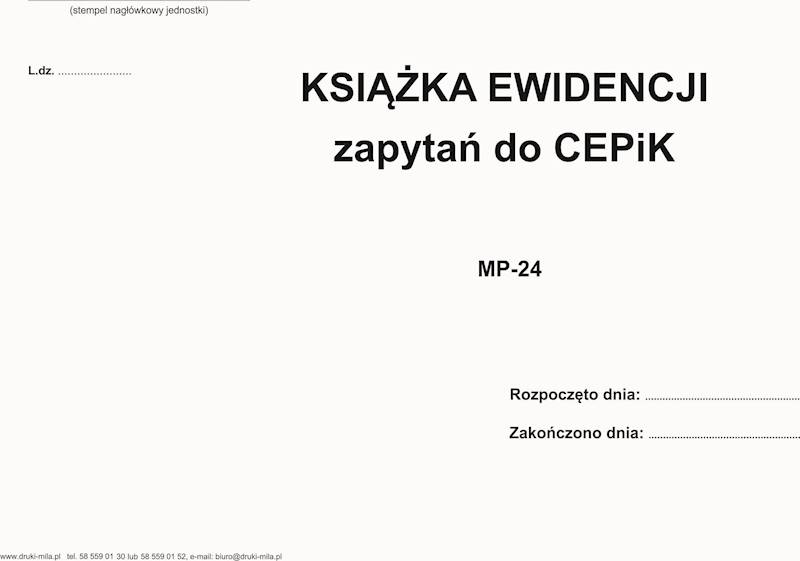 MP-24 Książka ewidencji zapytań do CEPIK 