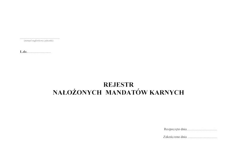 MP-4 Rejest nałożonych mandatów 